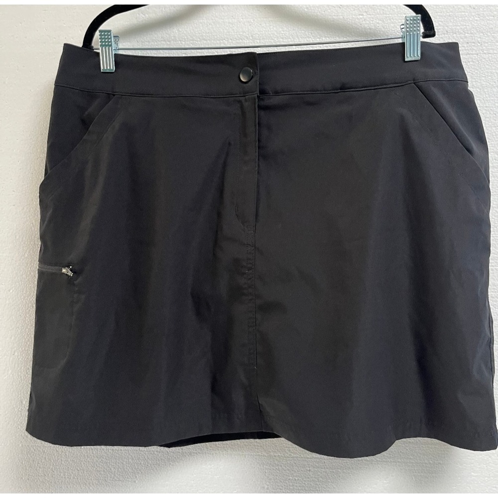32 Degrees Cool Athletic Skirt‎ Womens XL Black Skort Front Pockets Tennis